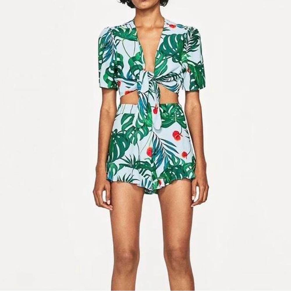 Tropical Leaf Print set - Zara